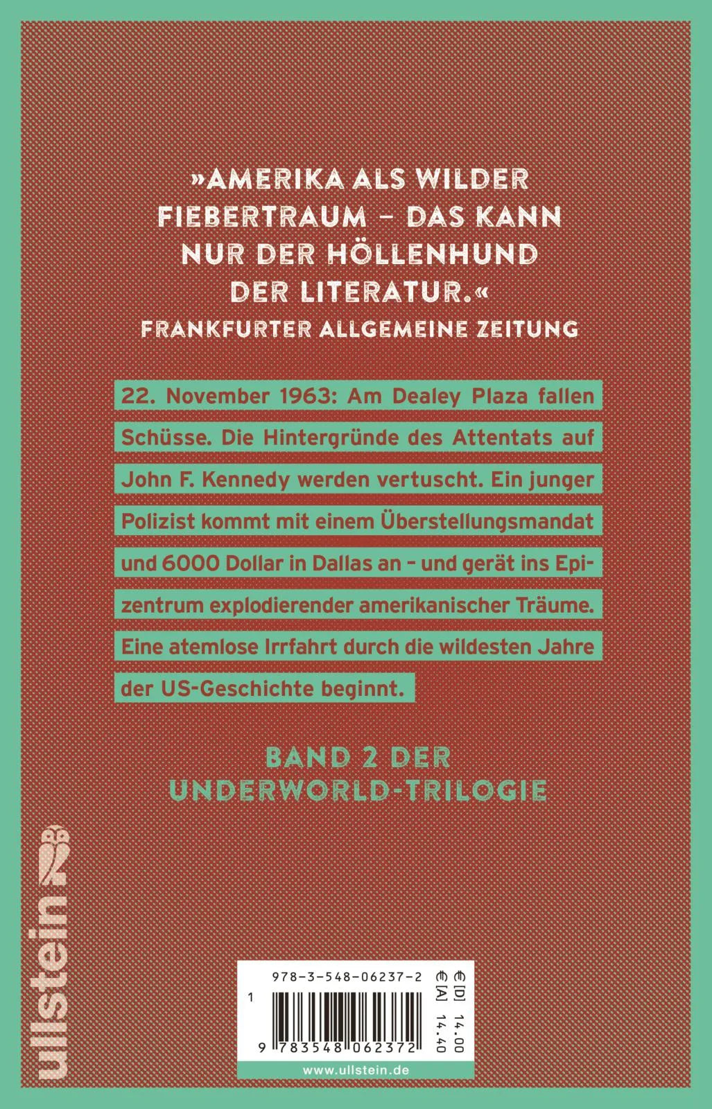 Buchrückseite von 'Ein amerikanischer Albtraum' mit Klappentext - Taschenbuch