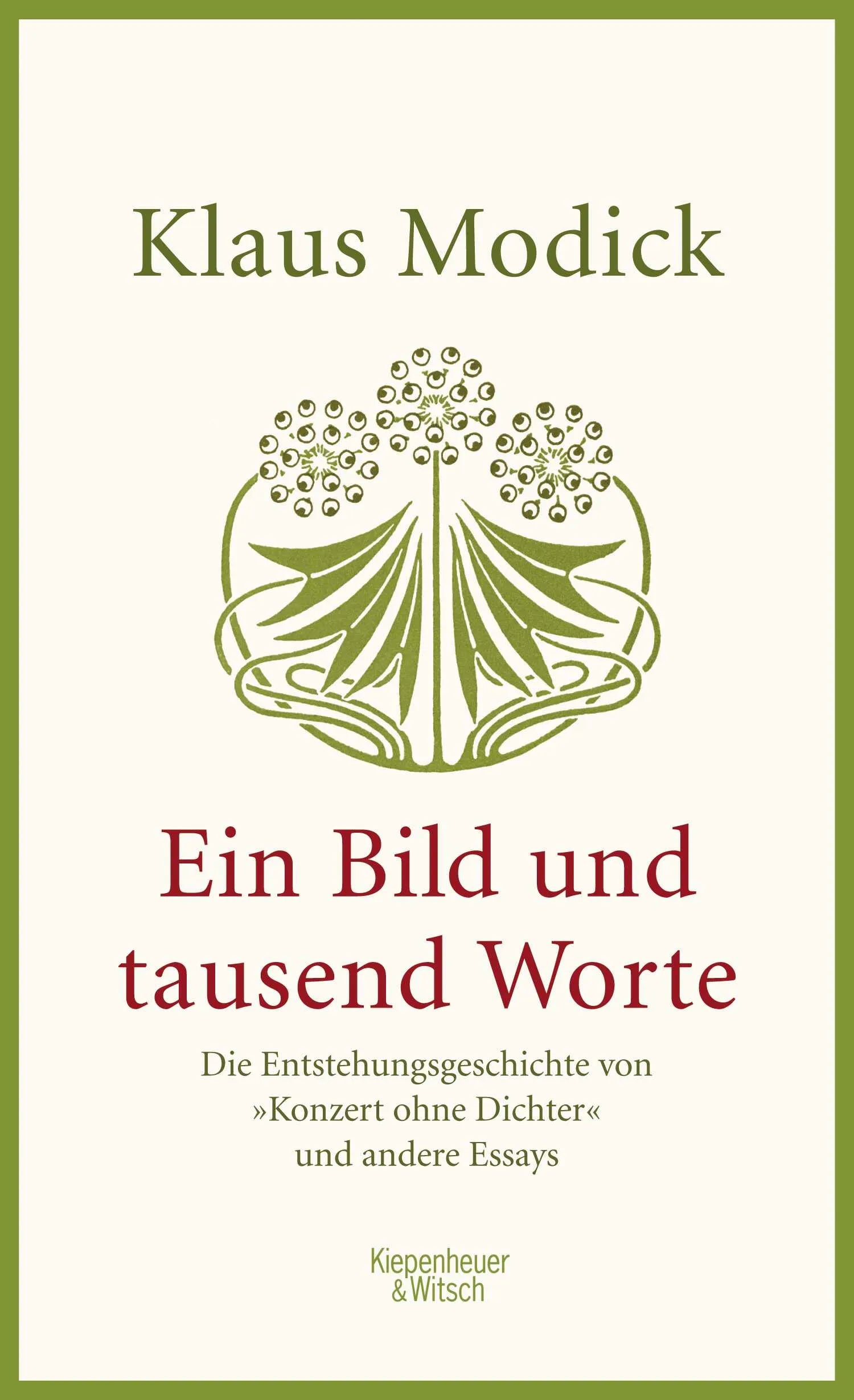 Buchcover von 'Ein Bild und tausend Worte' - Gebundene Ausgabe von Klaus Modick