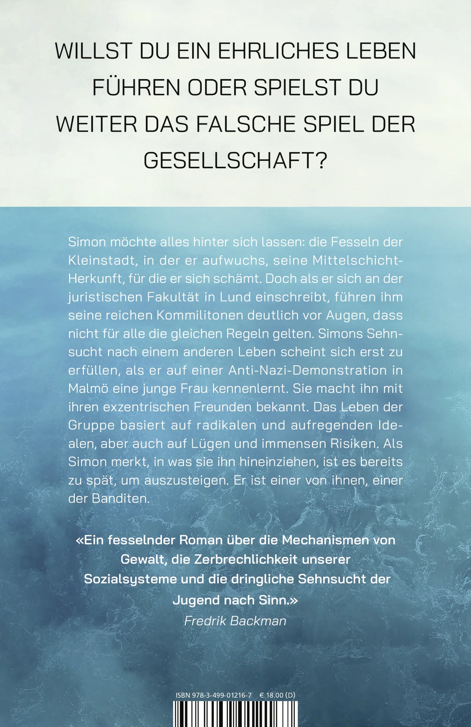 Buchrückseite von 'Ein ehrliches Leben' mit Klappentext - Paperback