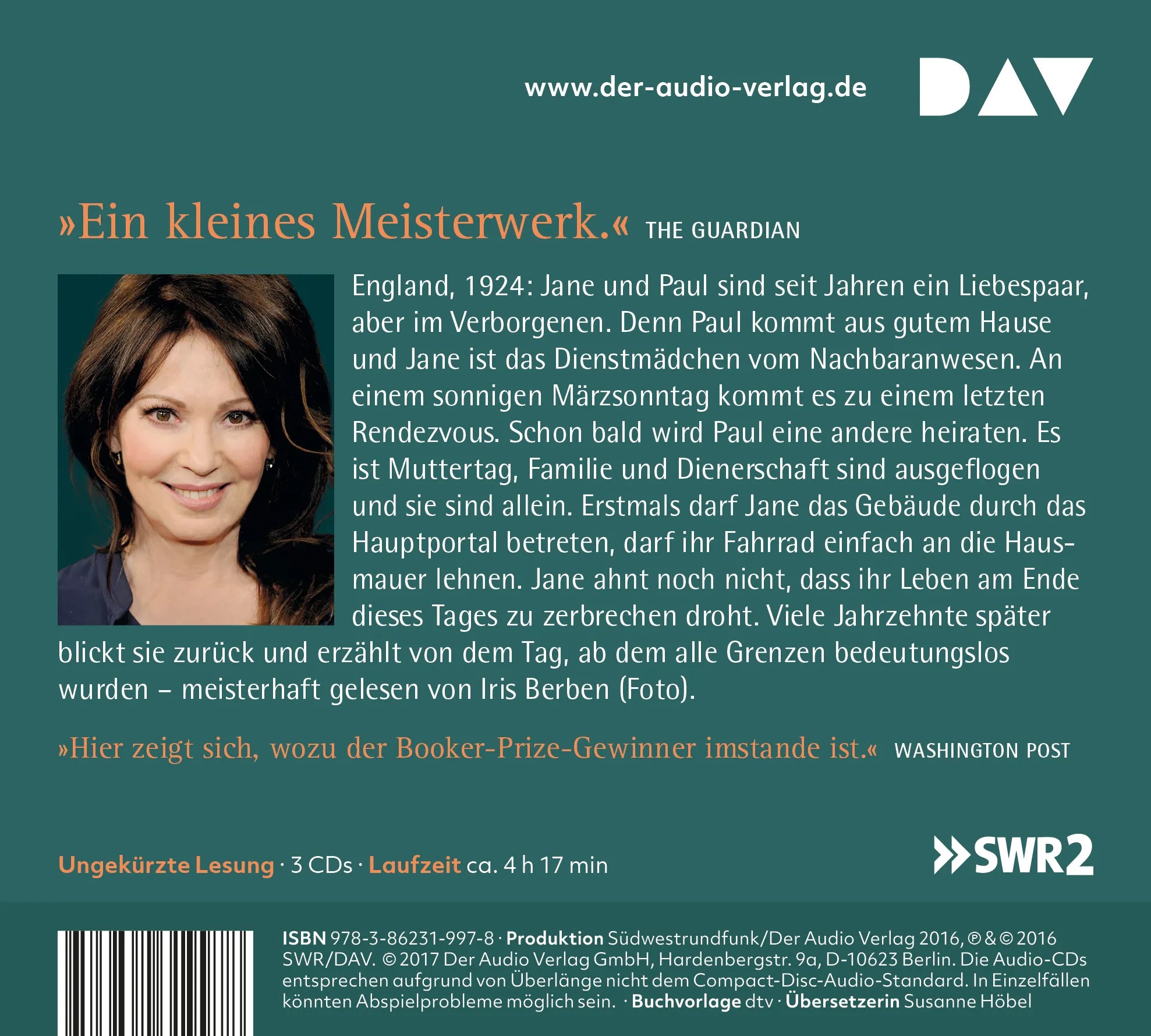 Buchrückseite von 'Ein Festtag' mit Klappentext - Hörbuch (CD)