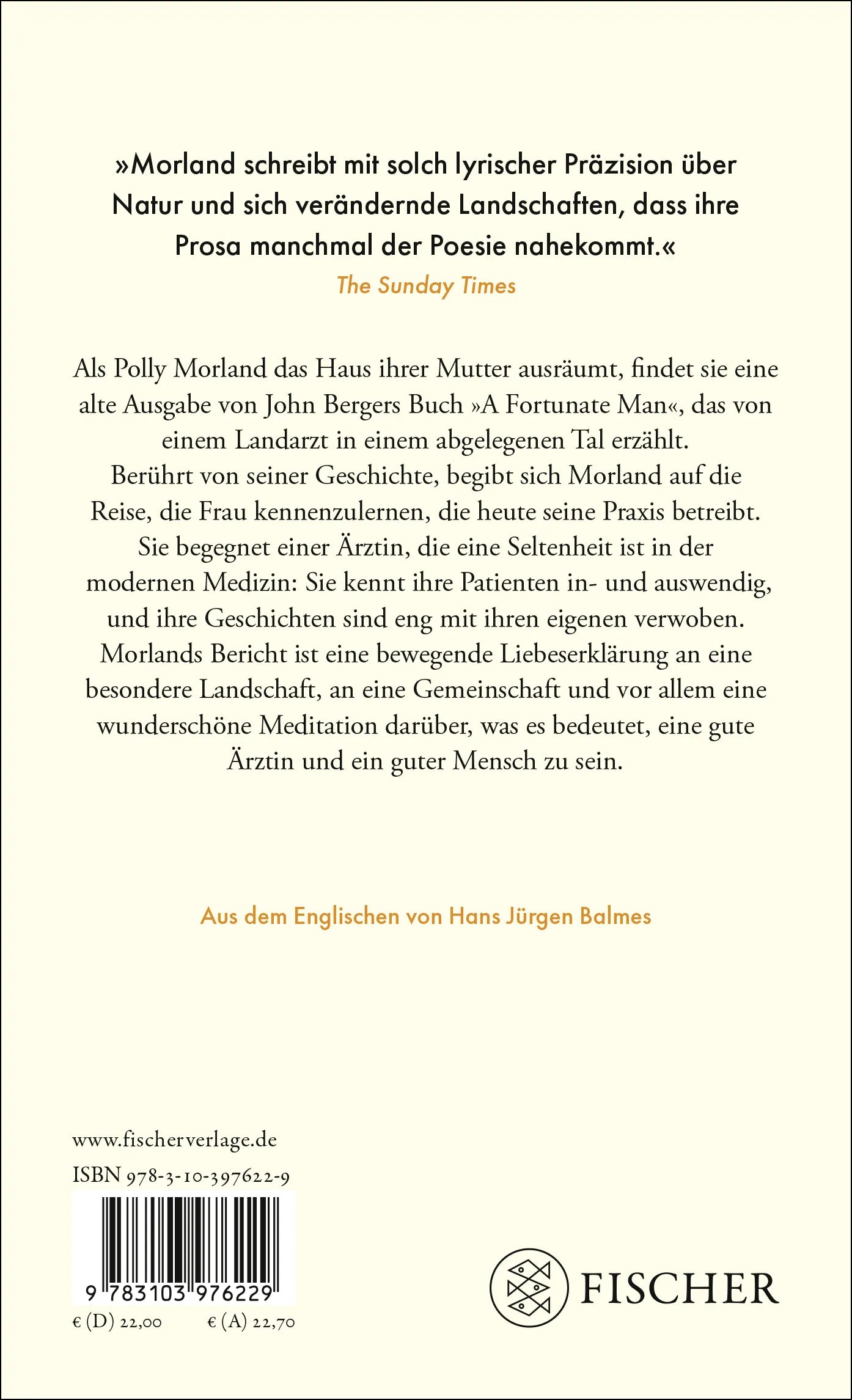 Buchrückseite von 'Ein glückliches Tal' mit Klappentext - Gebundene Ausgabe