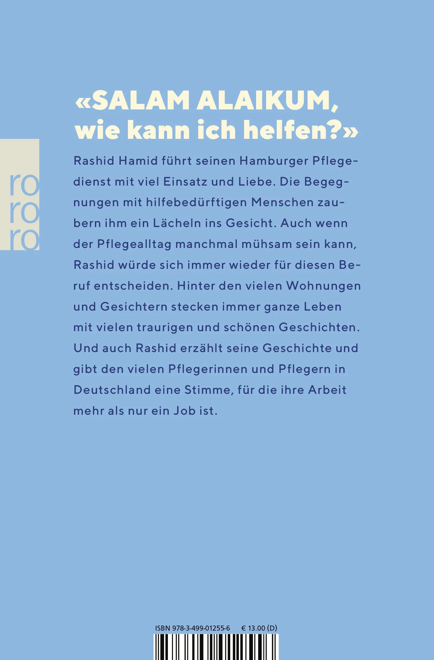 Buchrückseite von 'Ein Herz und eine Pflege' mit Klappentext - Taschenbuch