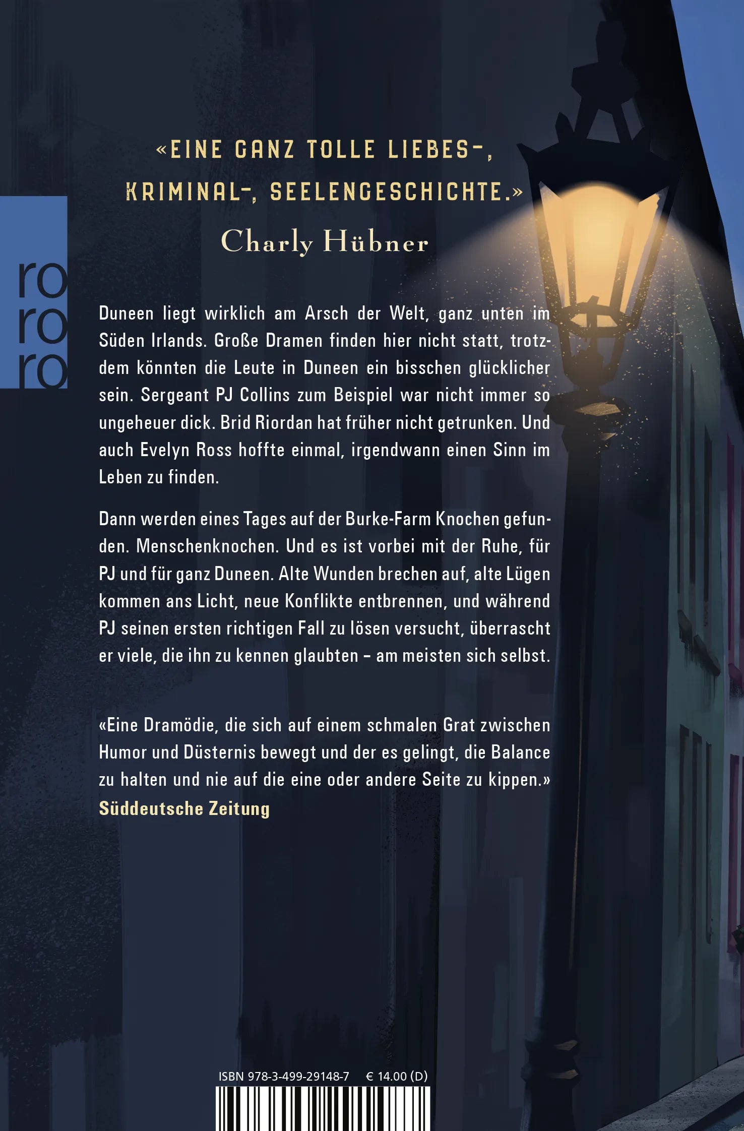 Buchrückseite von 'Ein irischer Dorfpolizist' mit Klappentext - Taschenbuch