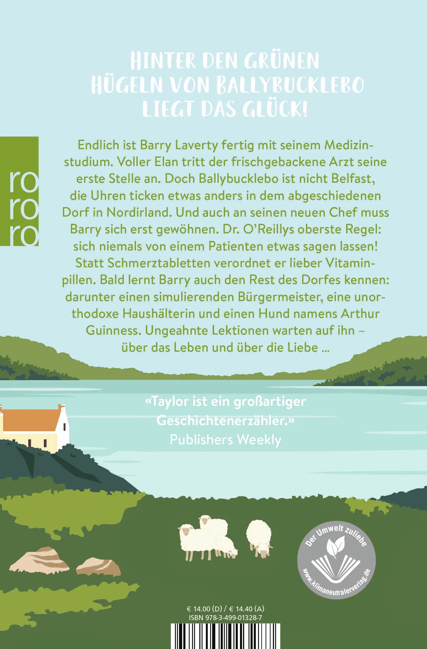 Buchrückseite von 'Ein irischer Landarzt' mit Klappentext - Taschenbuch