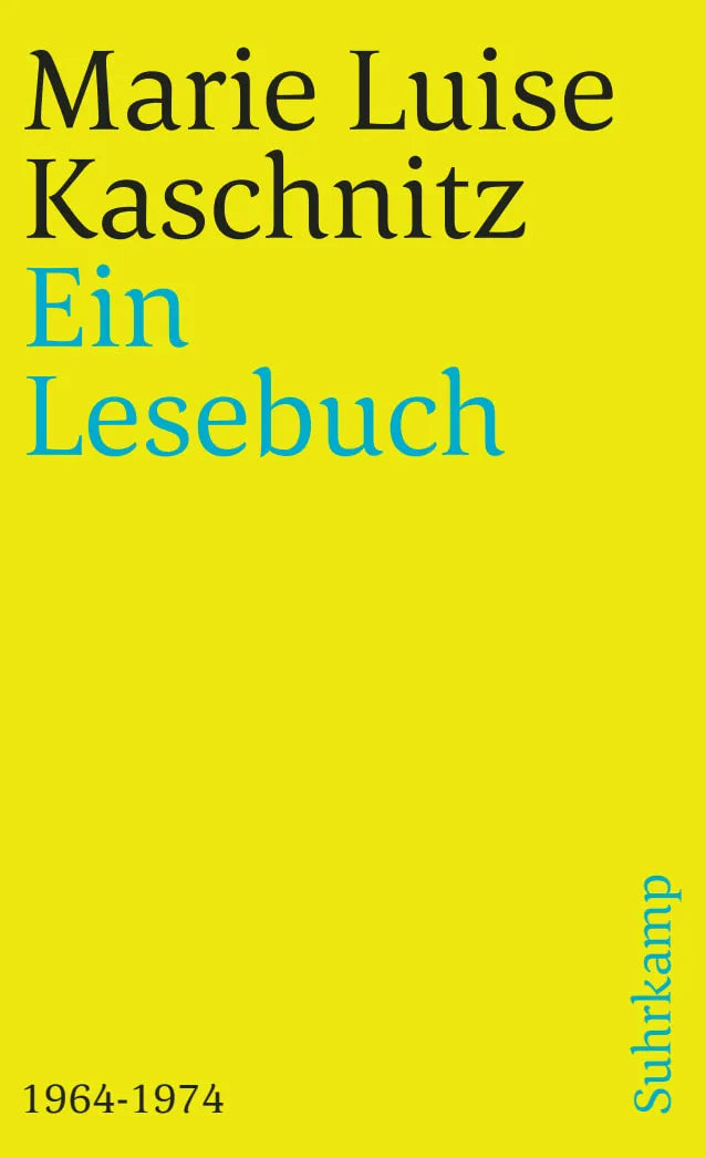 Buchcover von 'Ein Lesebuch 1964-1974' - Taschenbuch von Marie Luise Kaschnitz