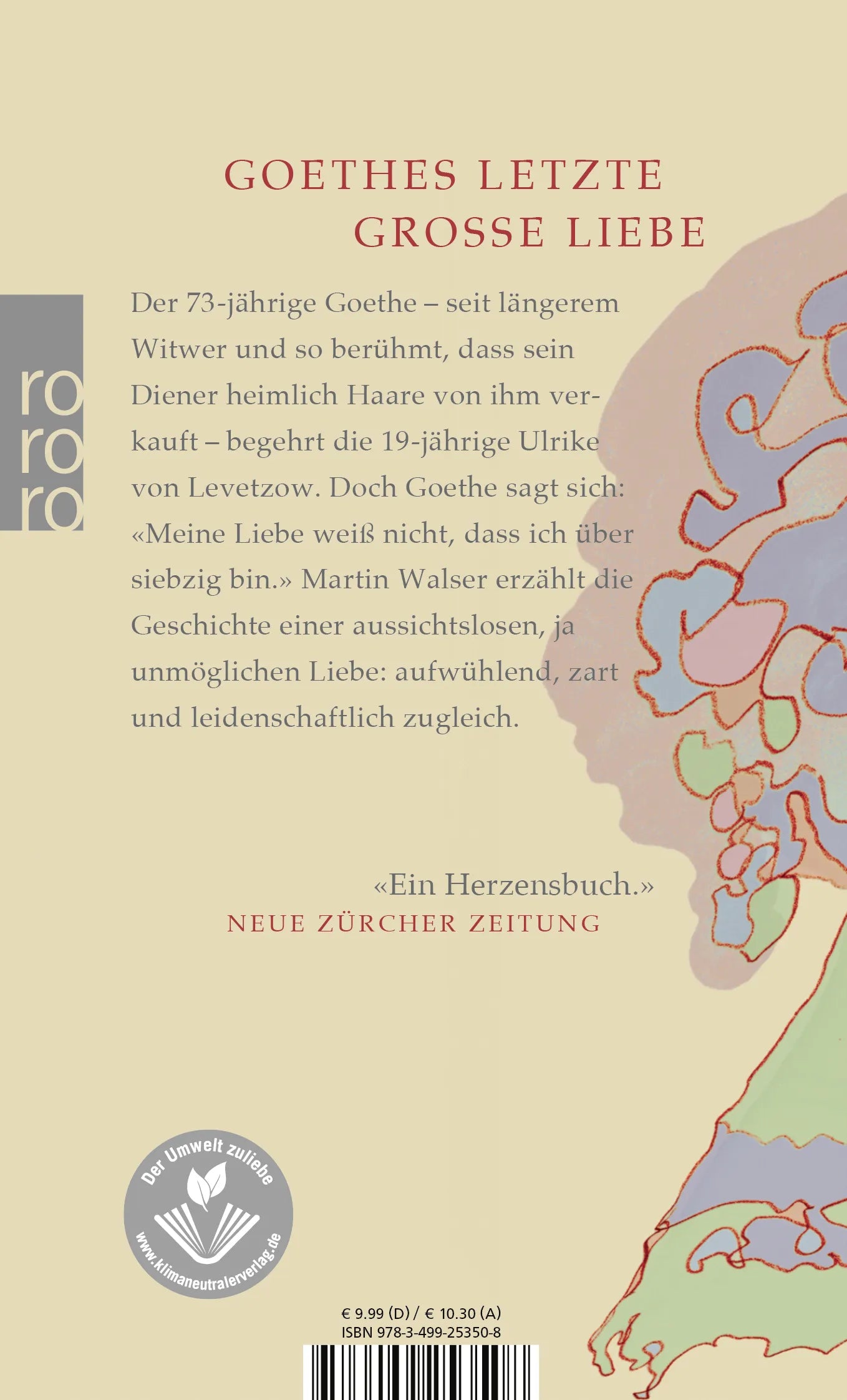 Buchrückseite von 'Ein liebender Mann' mit Klappentext - Taschenbuch
