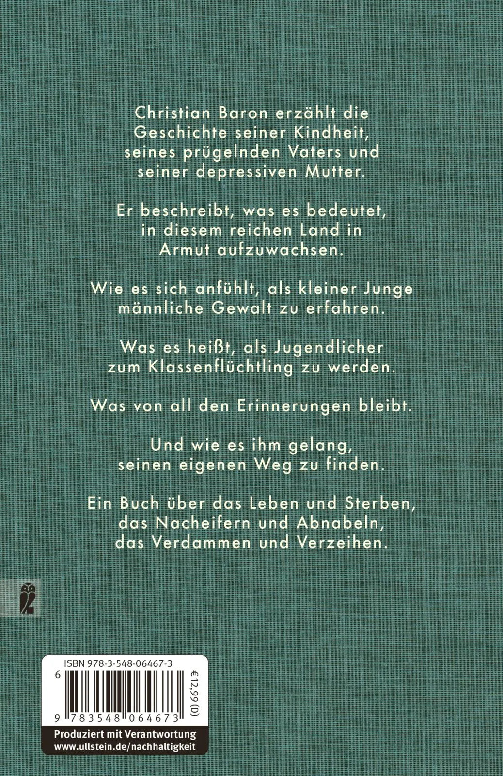 Buchrückseite von 'Ein Mann seiner Klasse' mit Klappentext - Taschenbuch