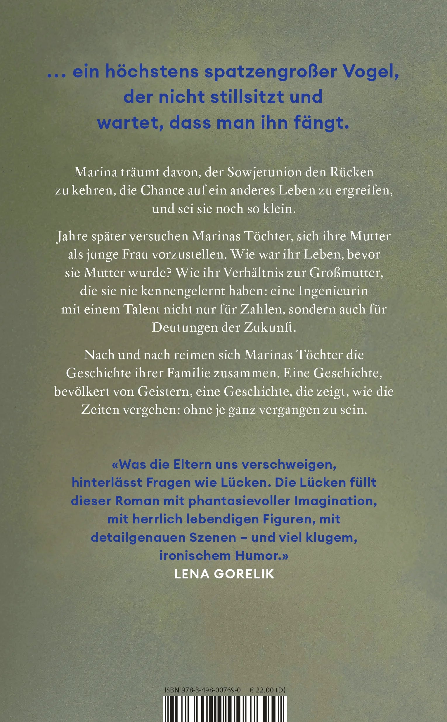 Rückseite: Eine Chance ist ein höchstens spatzengroßer Vogel (Hardcover)