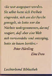 Buchcover von 'Eine Frau' - Gebundene Ausgabe von Peter Härtling