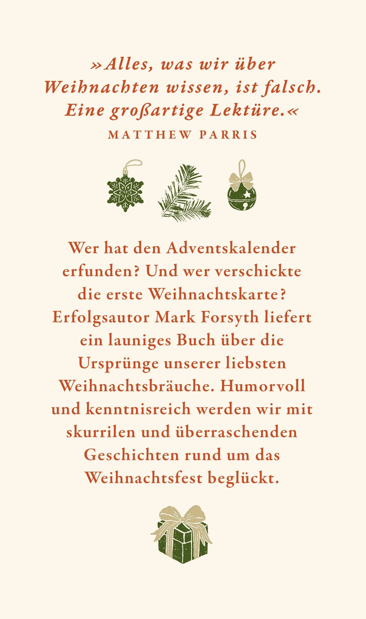 Rückseite: Eine kurze Geschichte von Weihnachten (Hardcover)