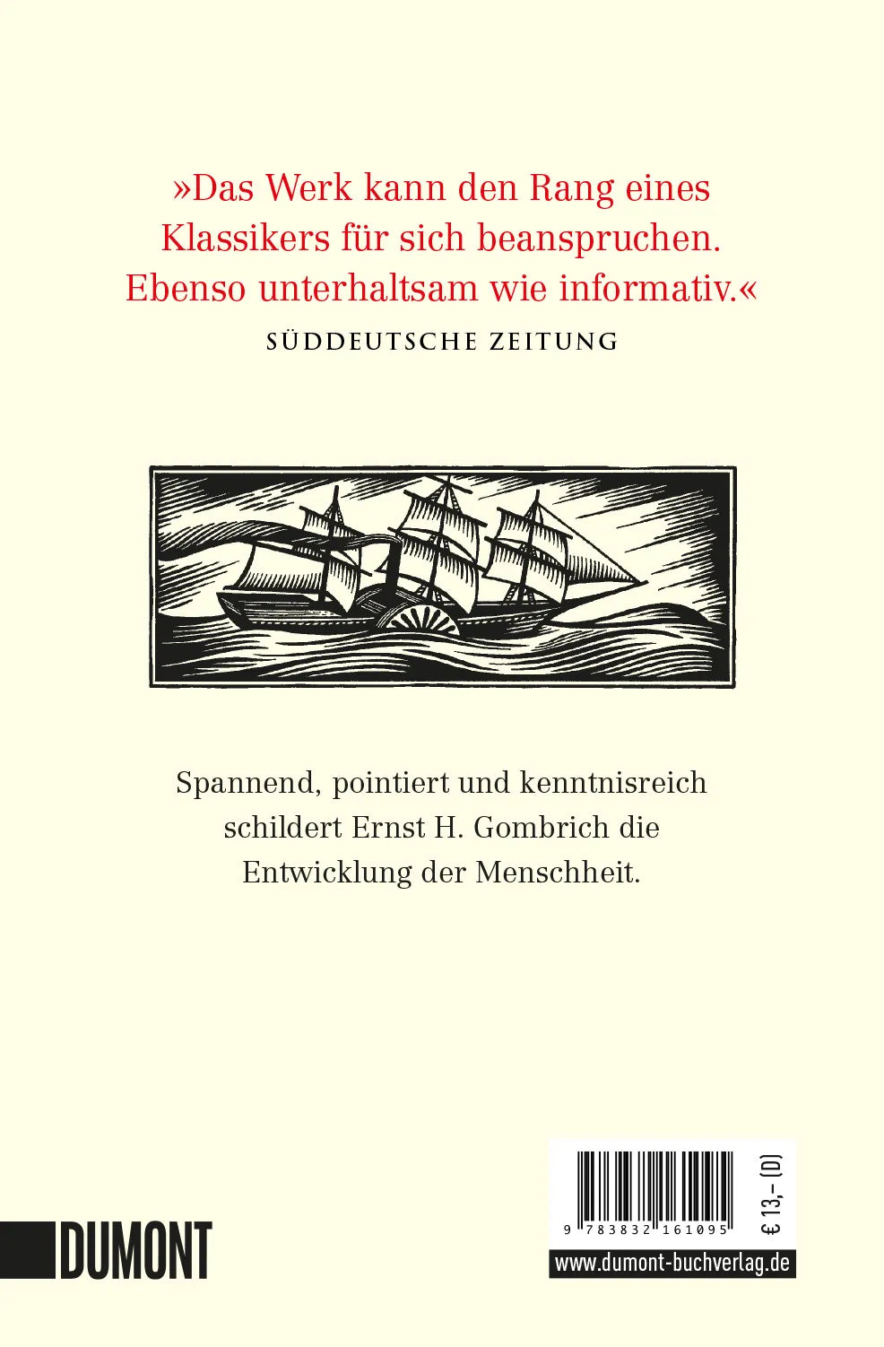 Buchrückseite von 'Eine kurze Weltgeschichte für junge Leser' mit Klappentext - Taschenbuch