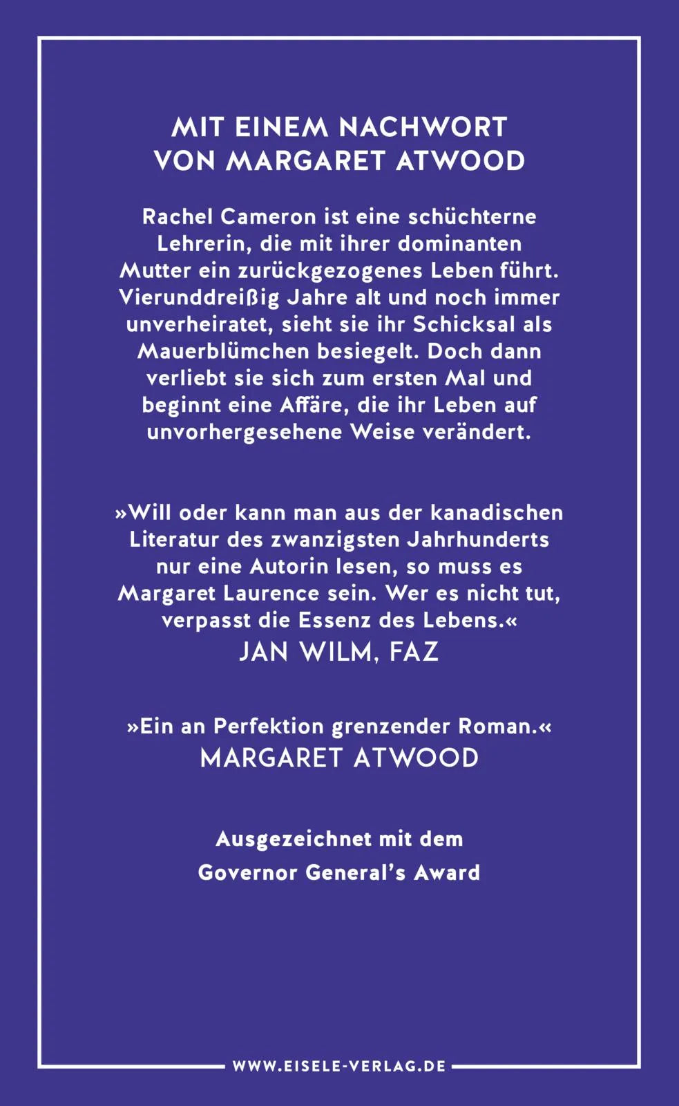 Buchrückseite von 'Eine Laune Gottes' mit Klappentext - Gebundene Ausgabe