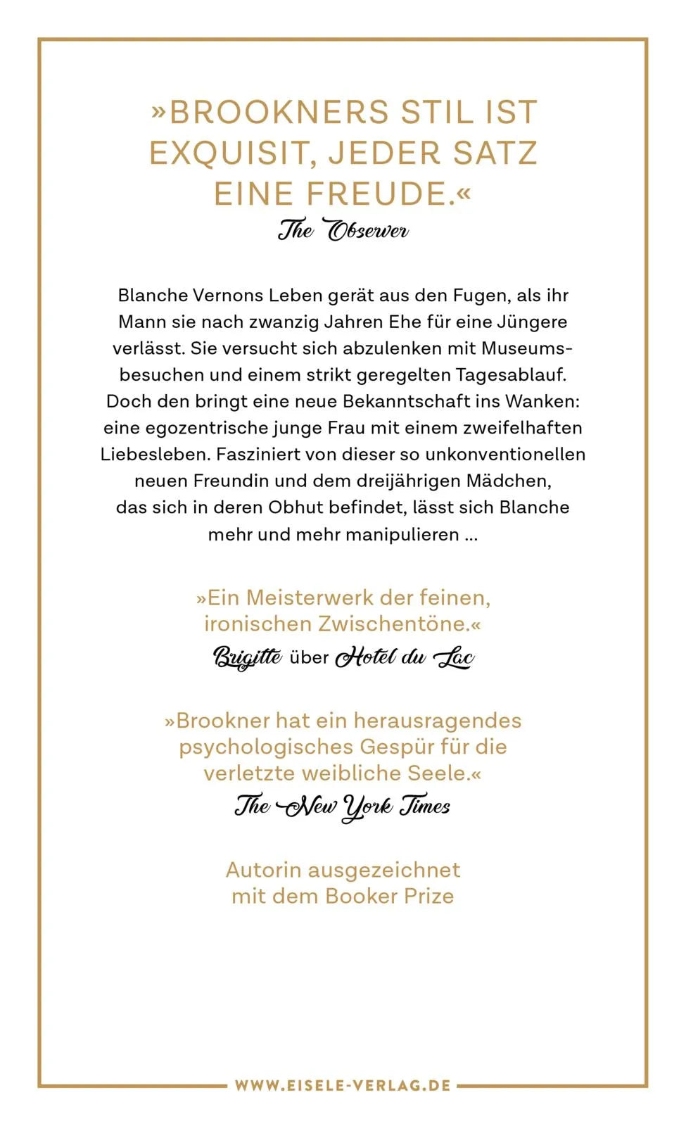 Buchrückseite von 'Eine Mesalliance' mit Klappentext - Gebundene Ausgabe