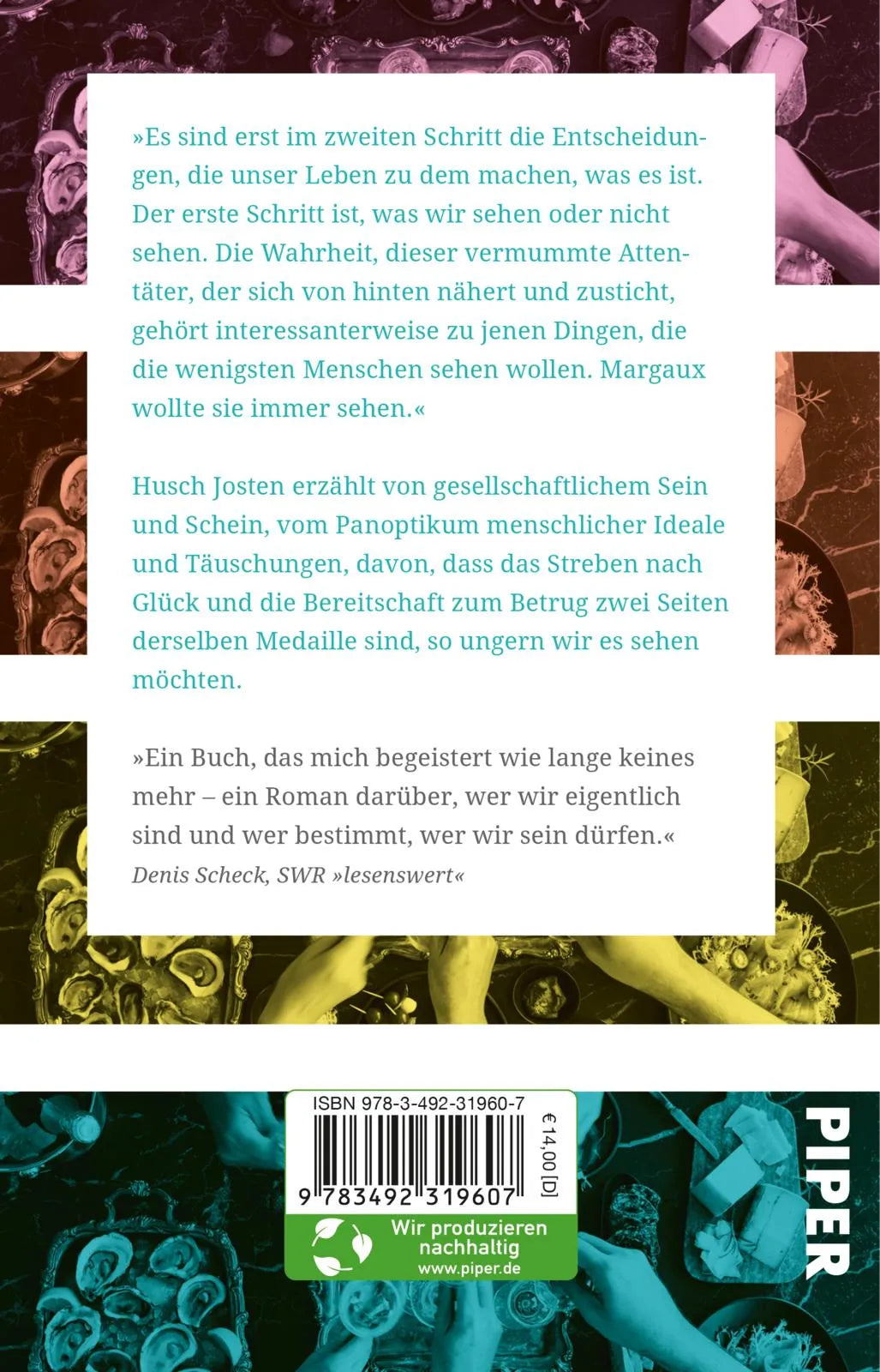 Buchrückseite von 'Eine redliche Lüge' mit Klappentext - Taschenbuch