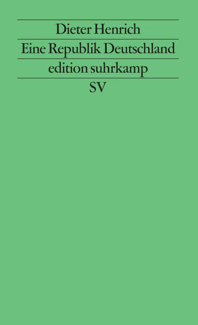 Buchcover von 'Eine Republik Deutschland' - Taschenbuch von Dieter Henrich