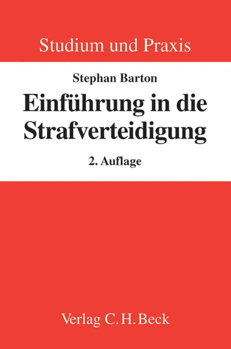 Buchcover von 'Einführung in die Strafverteidigung' - Taschenbuch von Stephan Barton