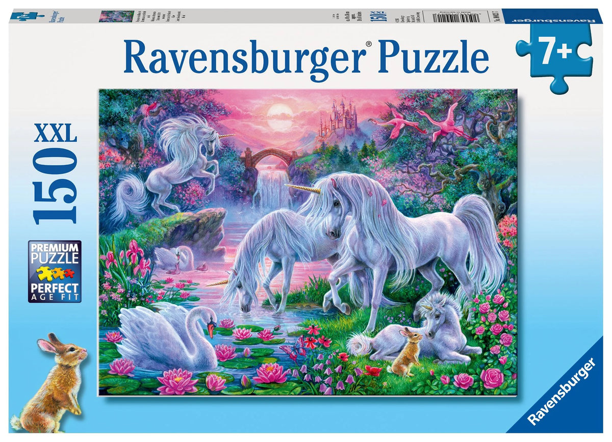 Kinderpuzzle: Kinderpuzzle 150 XXL Teile - Einhörner im Abendrot