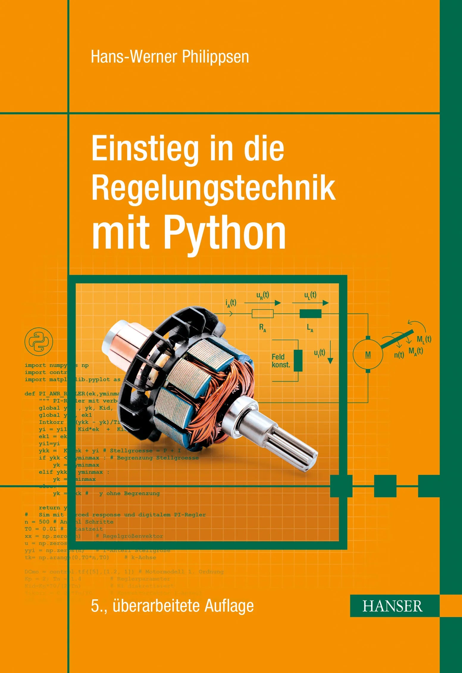 Cover: Einstieg in die Regelungstechnik mit Python (E-Book) von Hans-Werner Philippsen