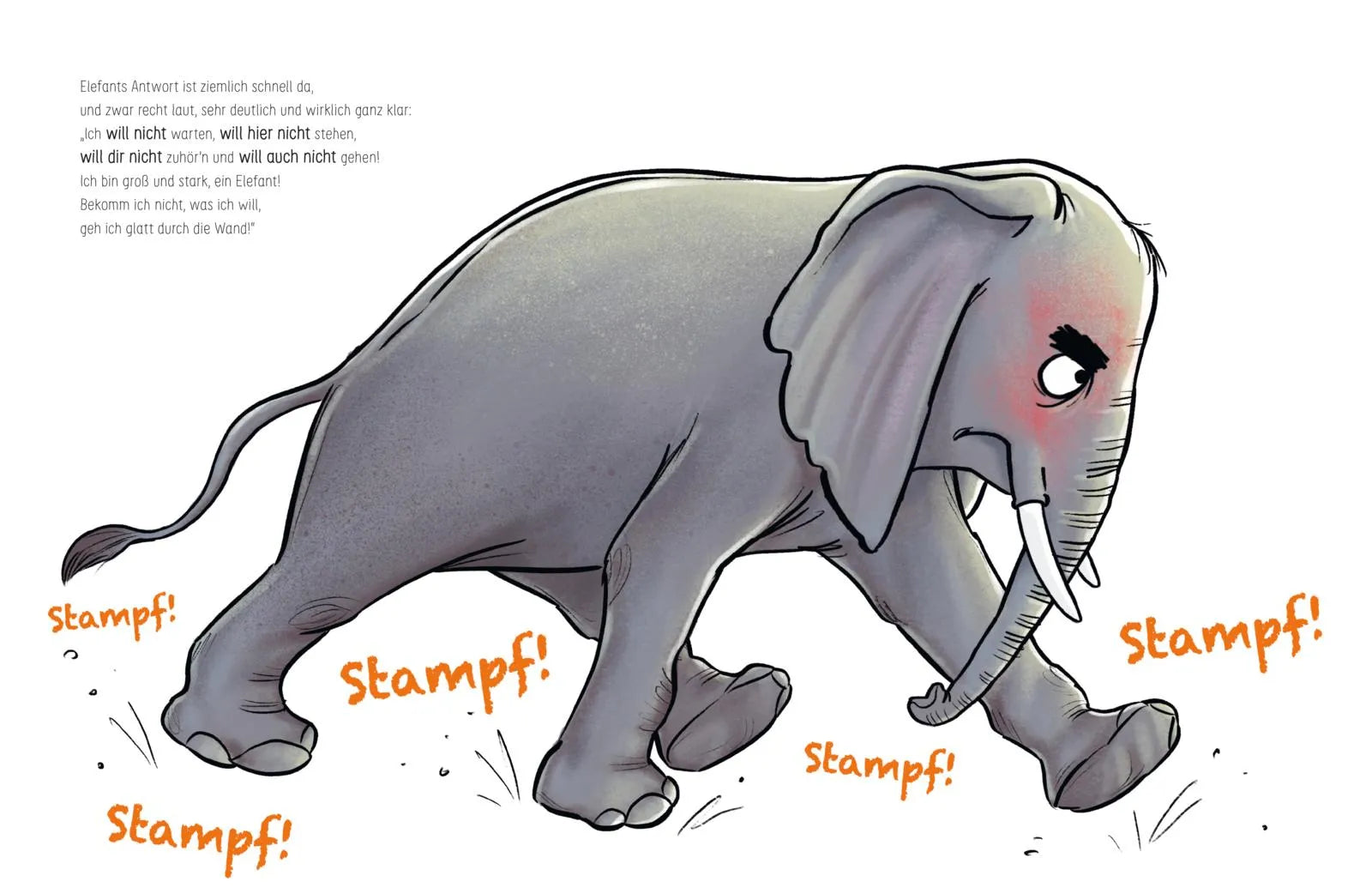 Abbildung von 'Elefant will durch die Wand'