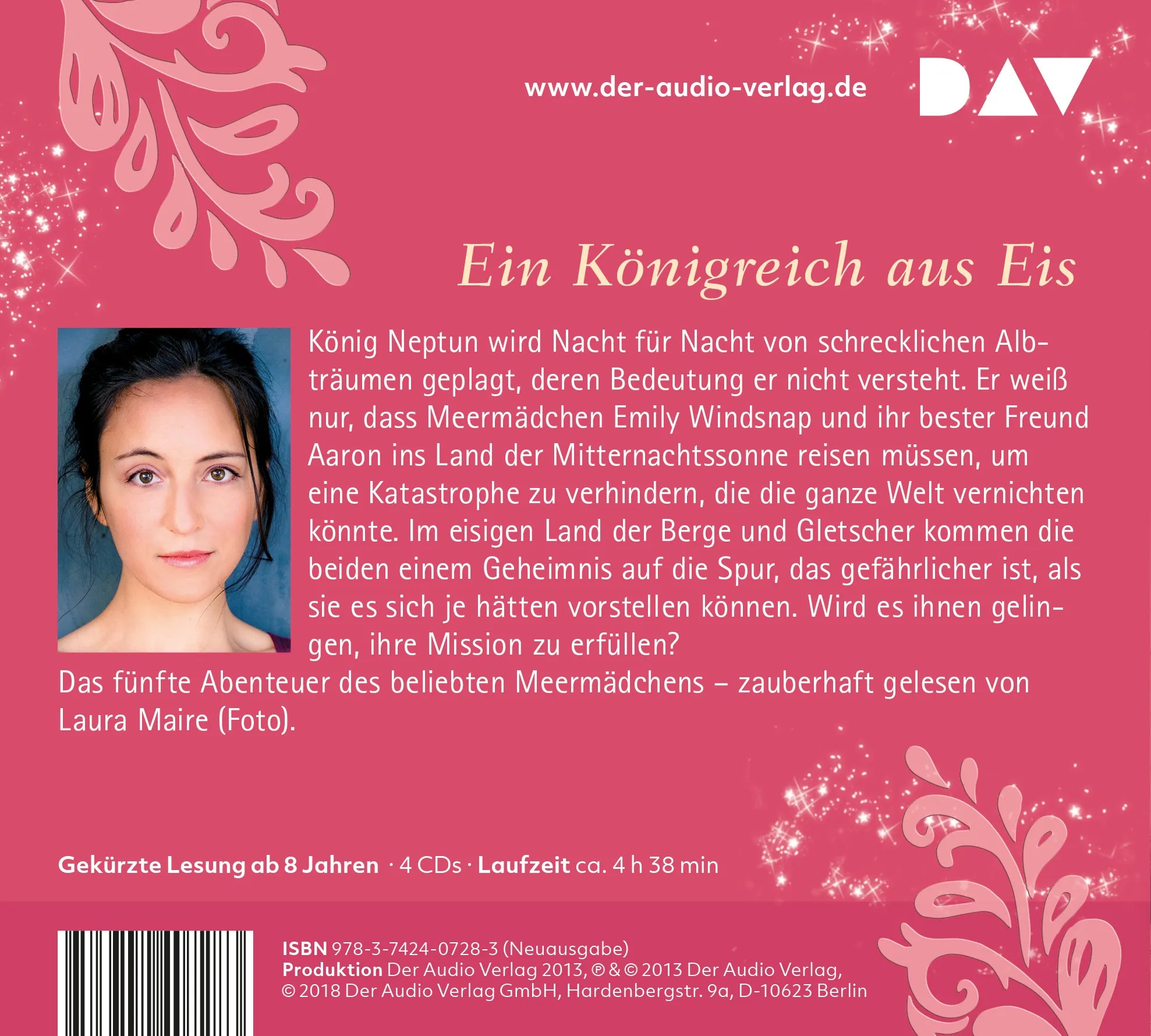 Buchrückseite von 'Emily Windsnap – Teil 5: Die Reise' mit Klappentext - Hörbuch (CD)