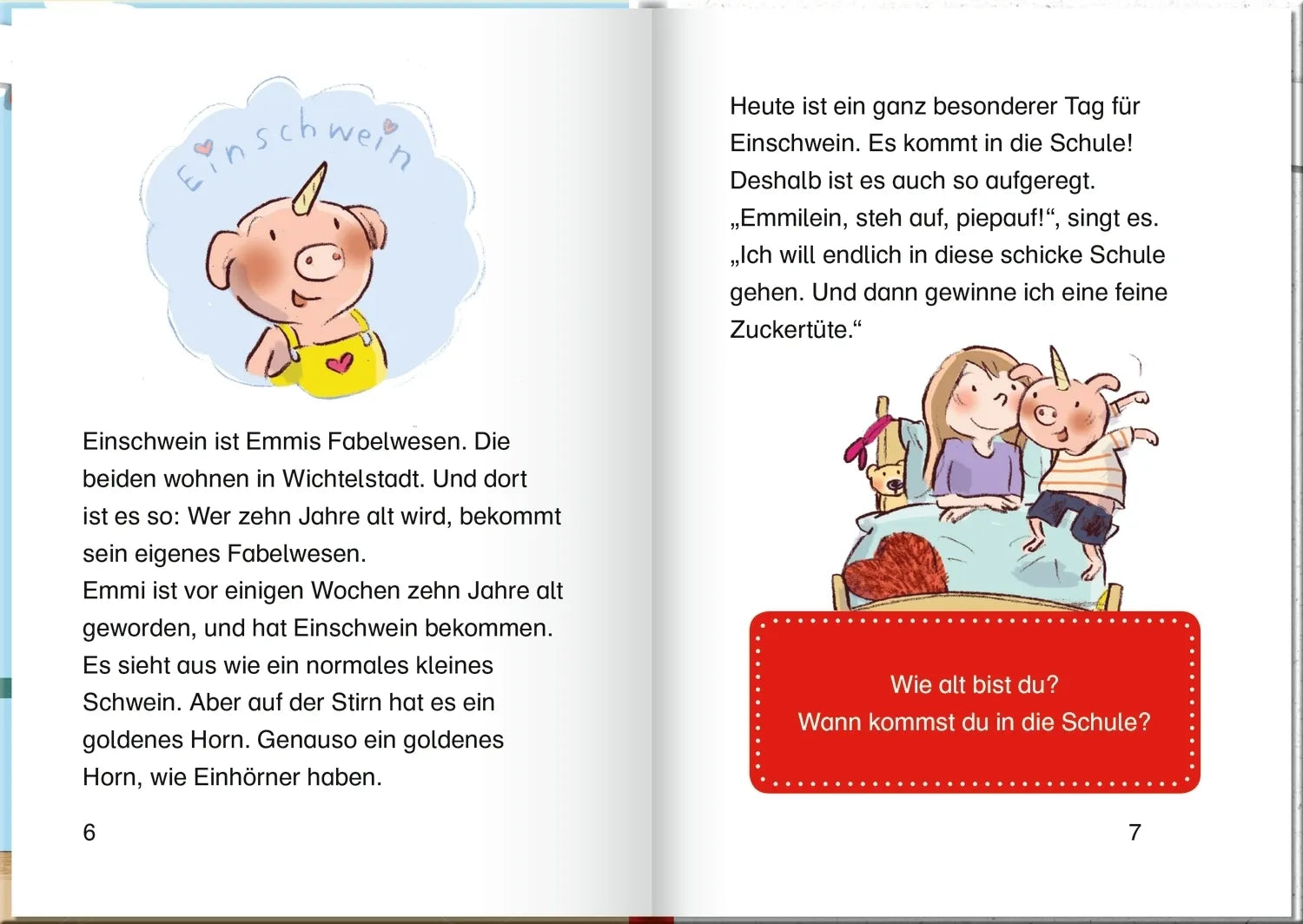 Abbildung von 'Emmi & Einschwein. Schulstart mit Eierkuchen'
