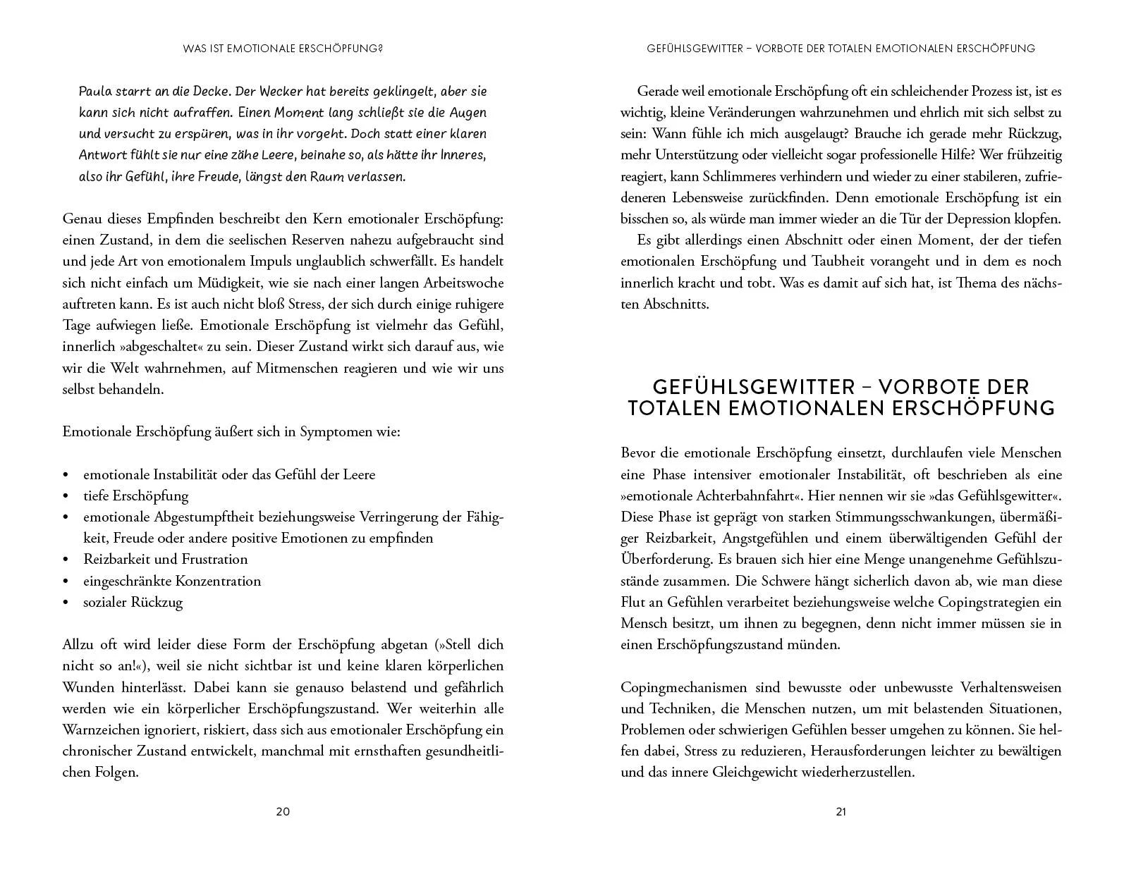 Innenansicht von 'Emotional erschöpft' - Taschenbuch
