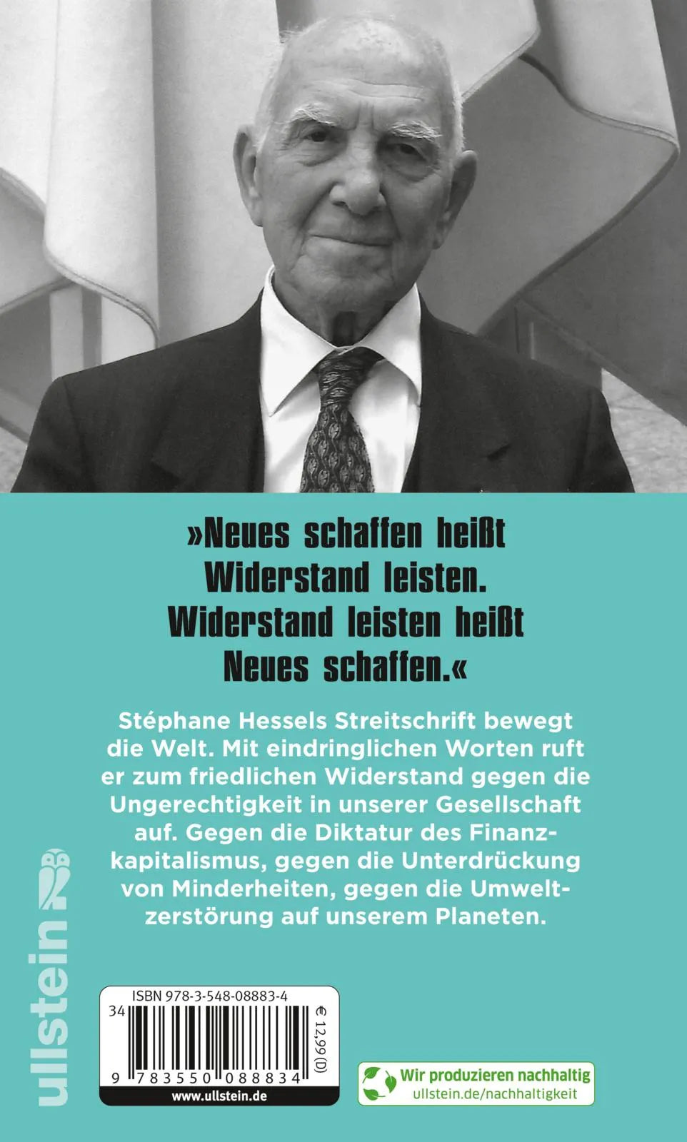 Buchrückseite von 'Empört Euch!' mit Klappentext - Taschenbuch