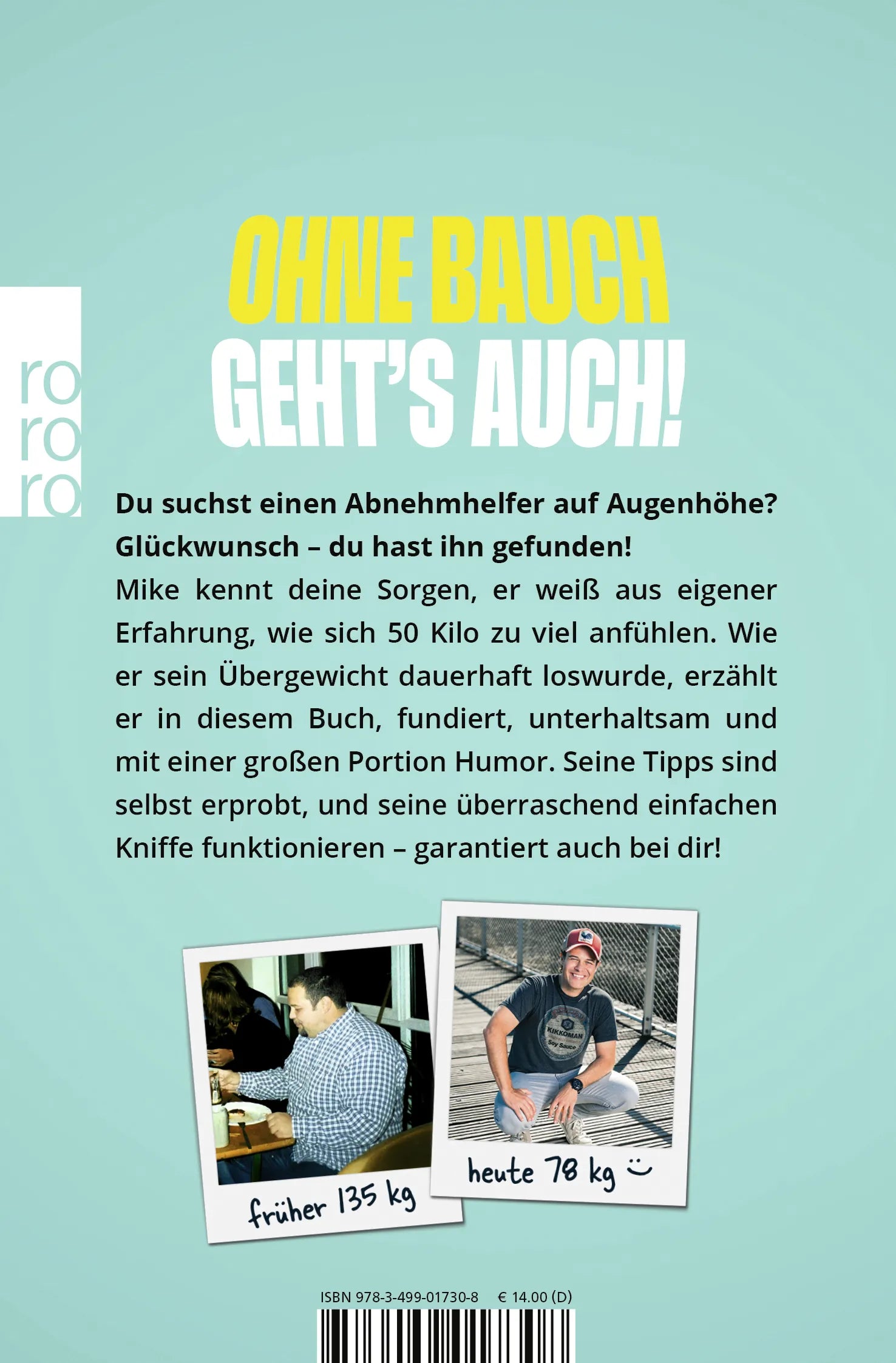 Buchrückseite von 'Endlich Nichtbaucher!' mit Klappentext - Taschenbuch