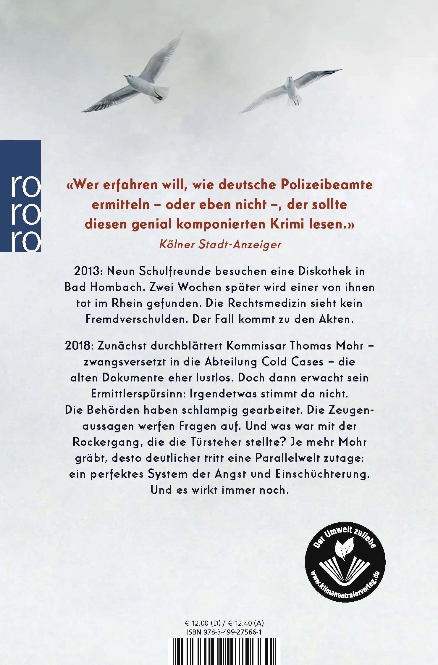 Buchrückseite von 'Endstation' mit Klappentext - Taschenbuch