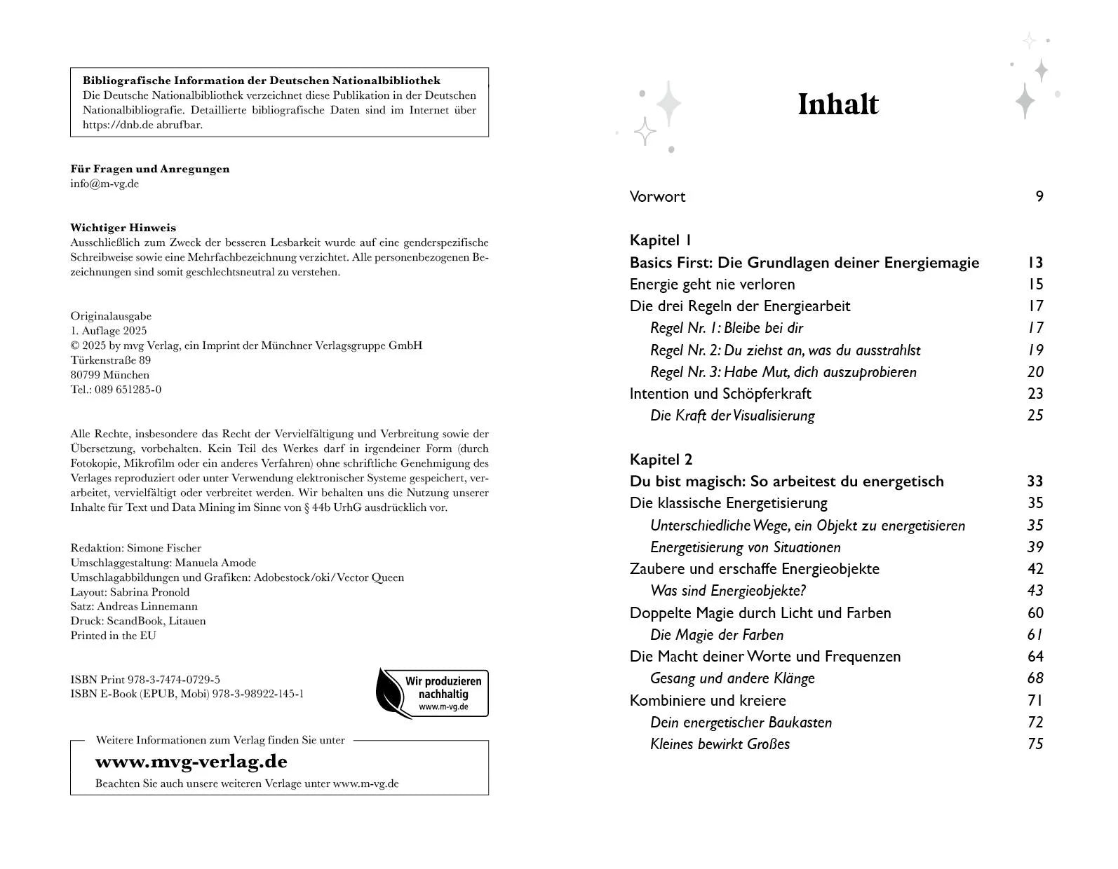 Innenansicht von 'Energiemagie' - Paperback