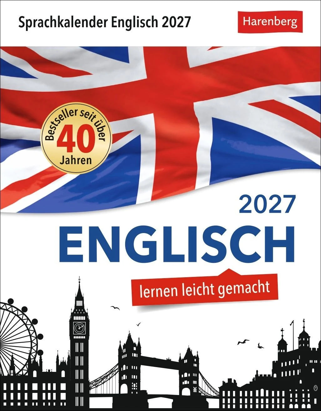 Tischkalender: Englisch Sprachkalender 2027 - Englisch lernen leicht gemacht - Tagesabreißkalender
