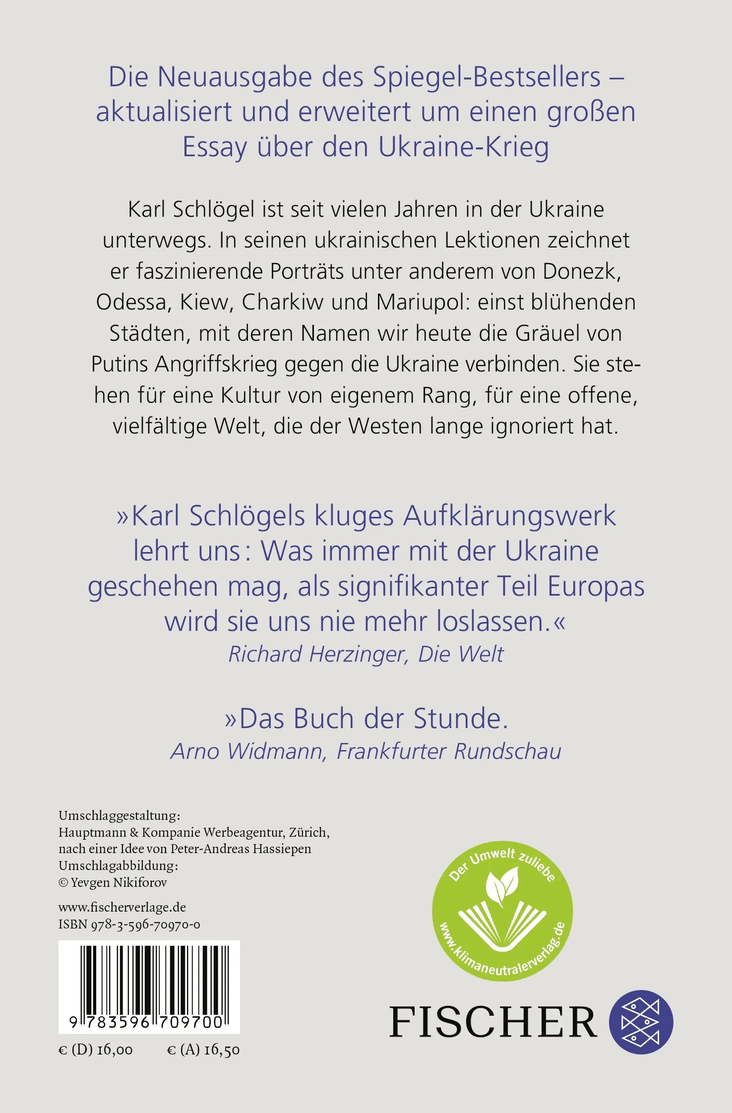 Buchrückseite von 'Entscheidung in Kiew' mit Klappentext - Taschenbuch