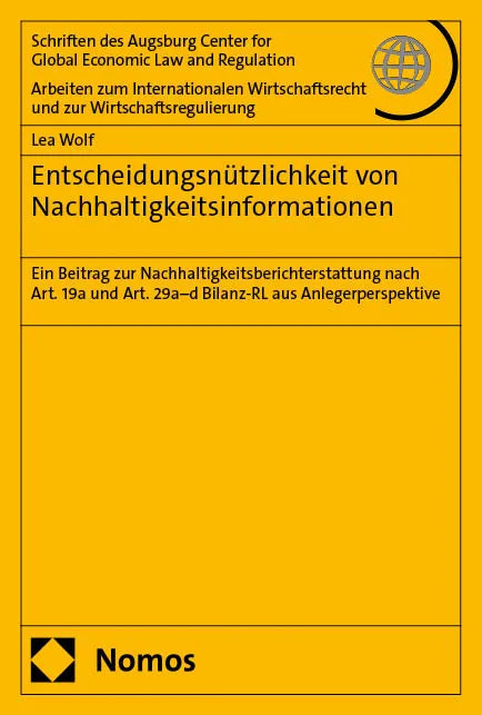 Cover: Entscheidungsnützlichkeit von Nachhaltigkeitsinformationen (E-Book) von Lea Wolf