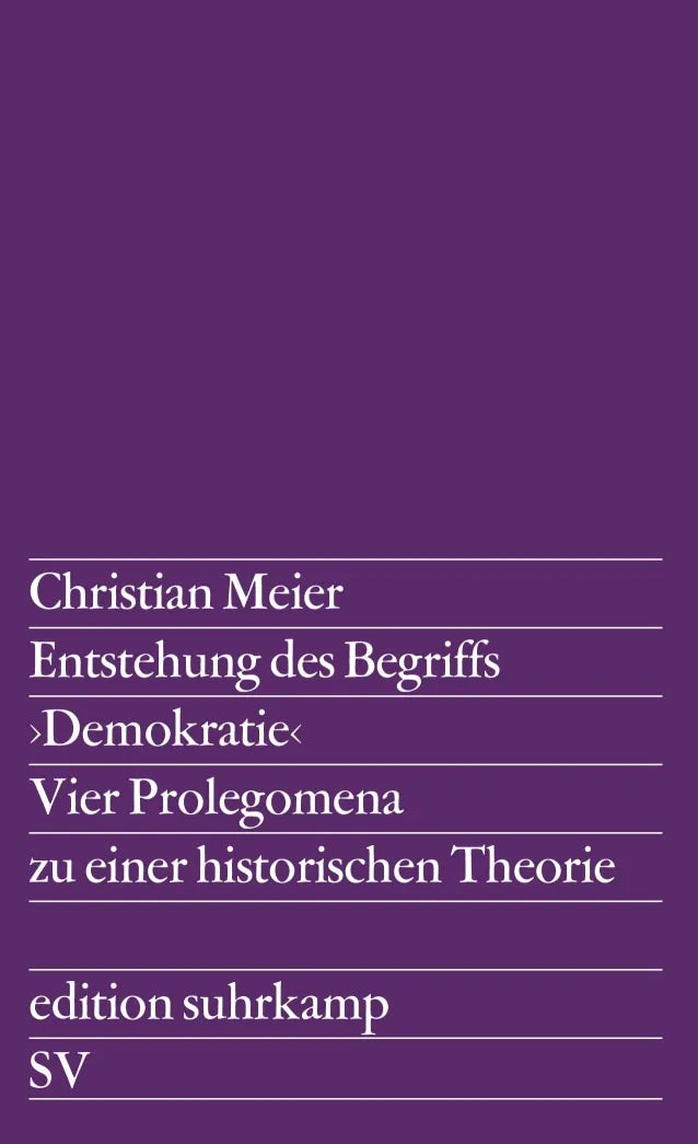 Buchcover von 'Entstehung des Begriffs >Demokratie<' - Taschenbuch von Christian Meier