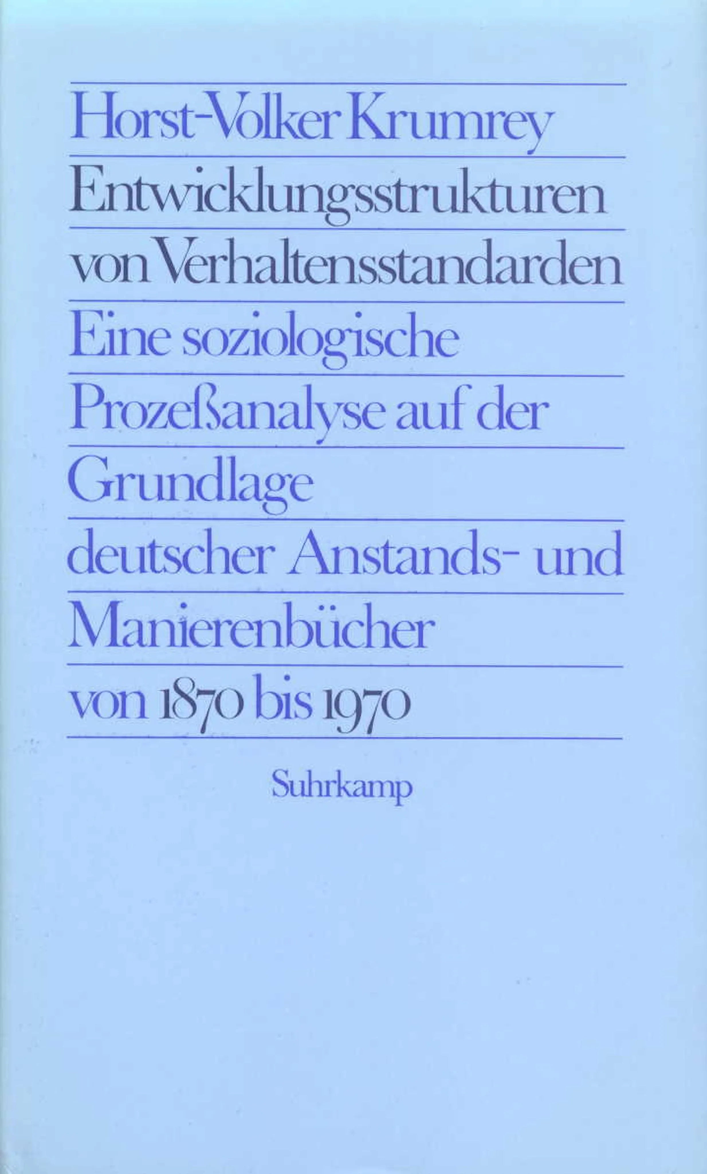 Buchcover von 'Entwicklungsstrukturen von Verhaltensstandarden' - Gebundene Ausgabe von Horst-Volker Krumrey
