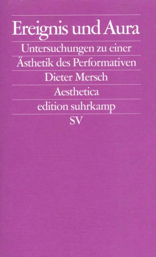Buchcover von 'Ereignis und Aura' - Taschenbuch von Dieter Mersch