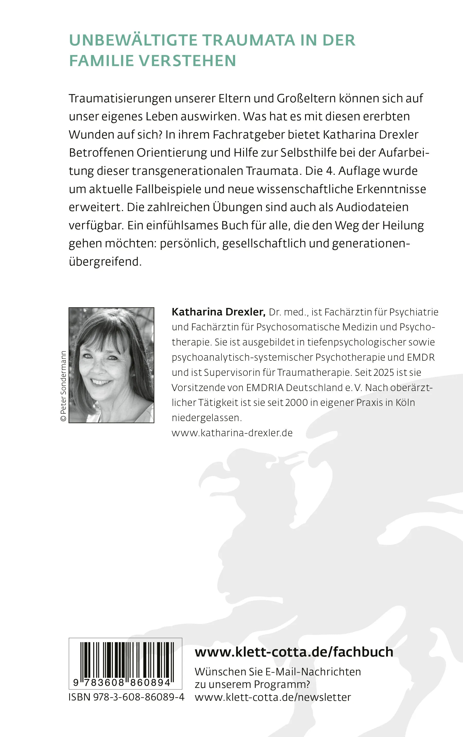 Buchrückseite von 'Ererbte Wunden erkennen' mit Klappentext - Paperback
