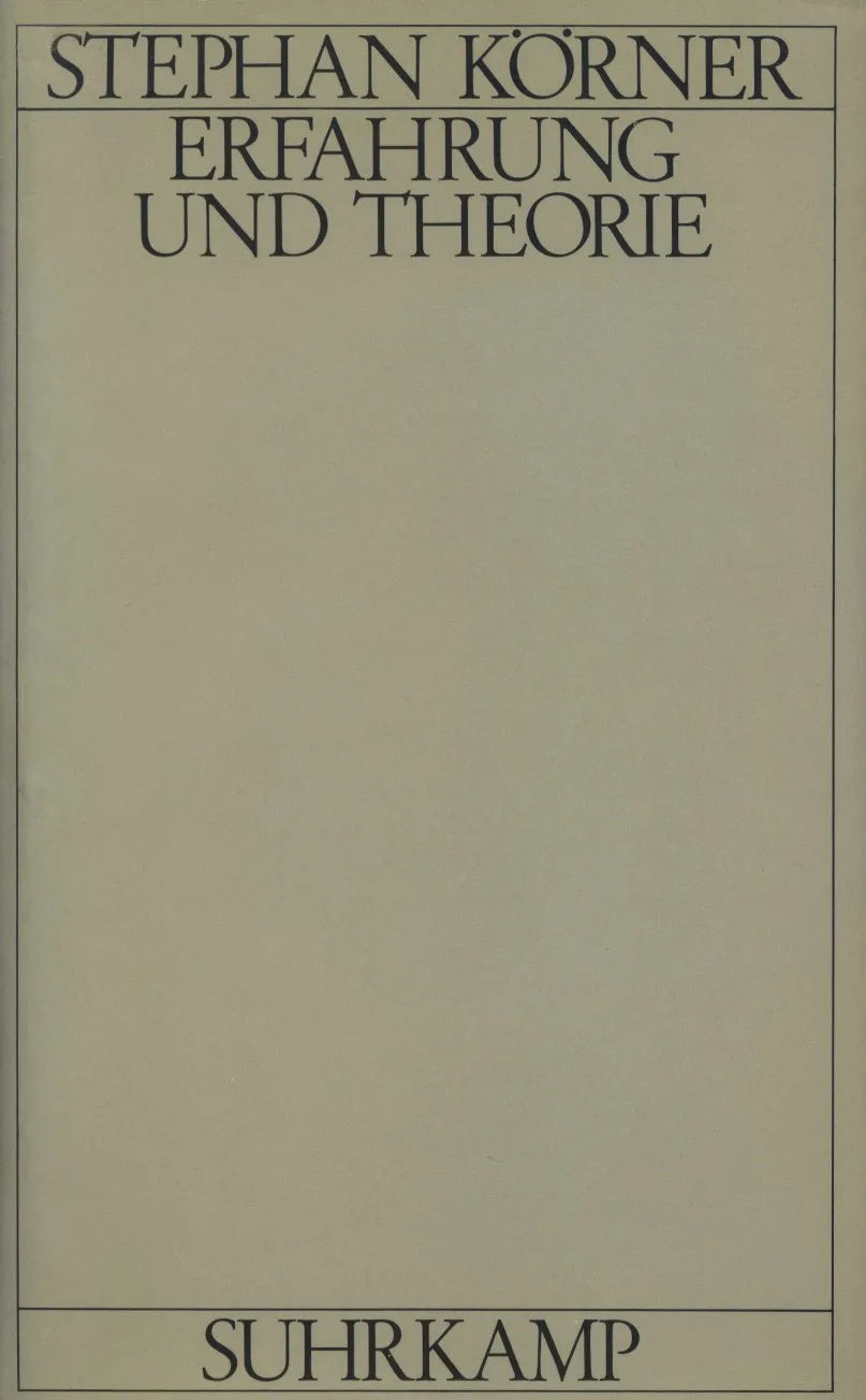 Buchcover von 'Erfahrung und Theorie' - Gebundene Ausgabe von Stephan Körner