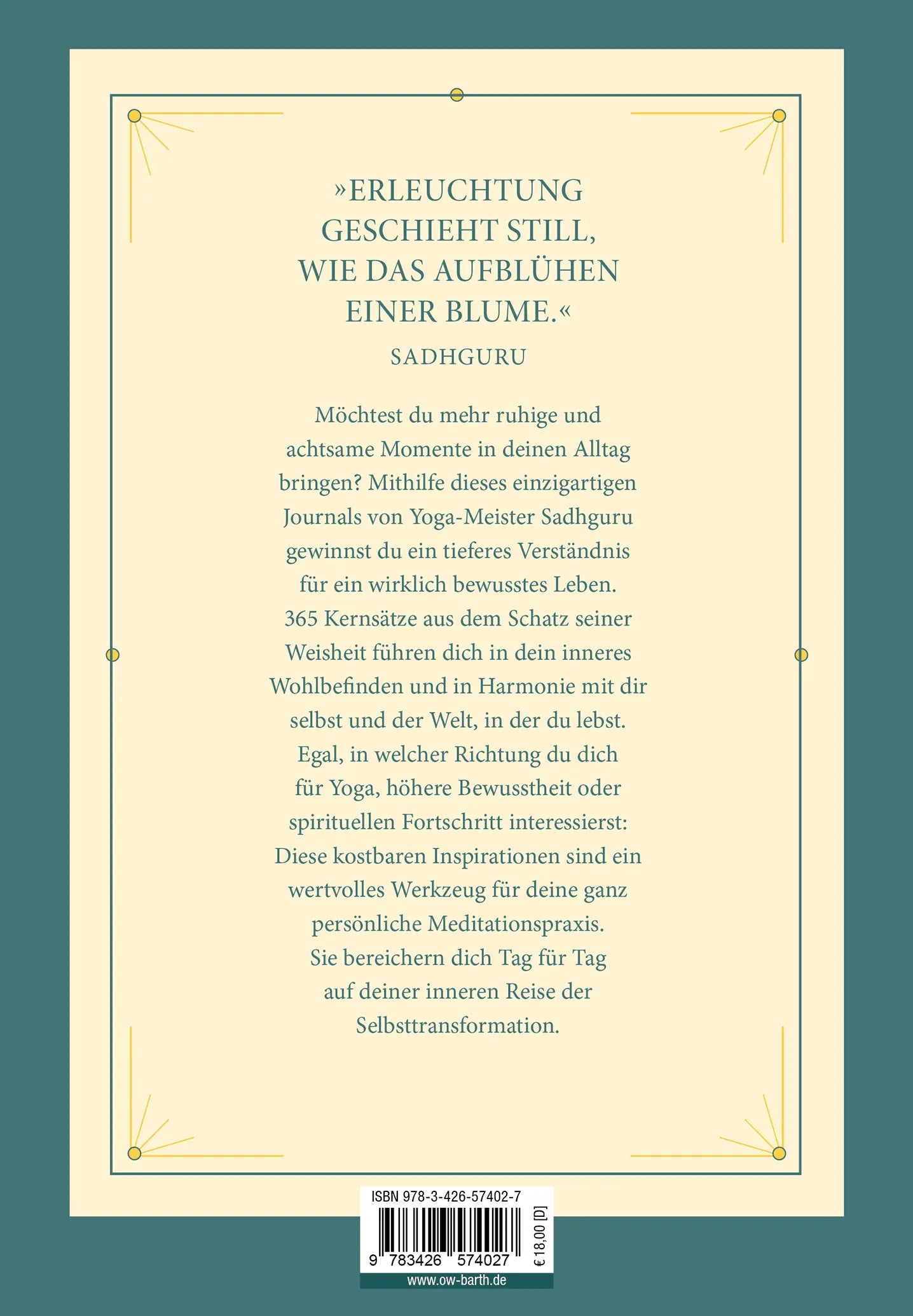 Rückseite: Erleuchtet leben (Hardcover)