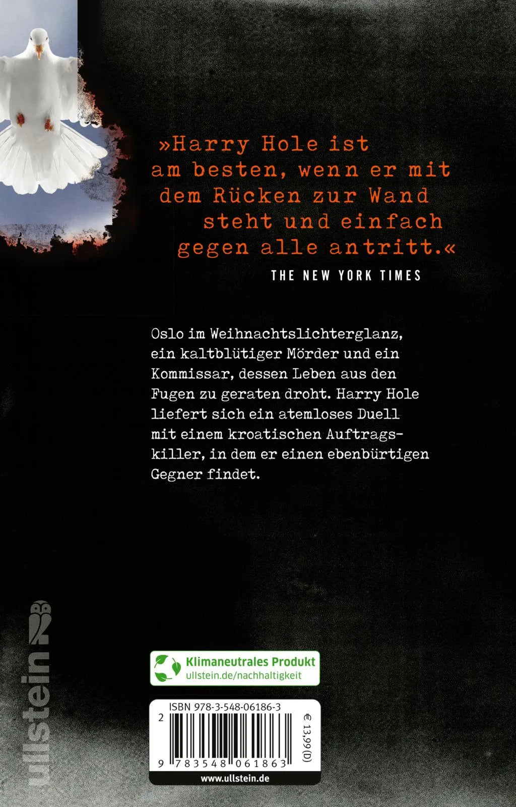 Buchrückseite von 'Erlöser' mit Klappentext - Taschenbuch