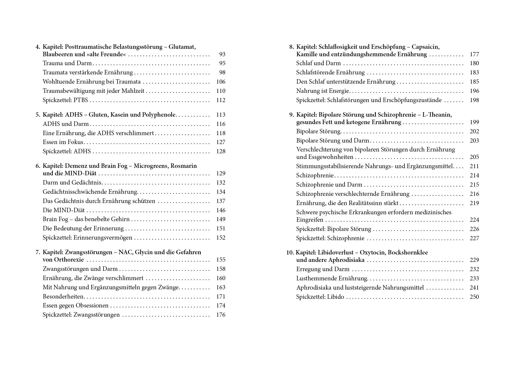 Innenansicht von 'Ernährung für die Psyche' - Taschenbuch