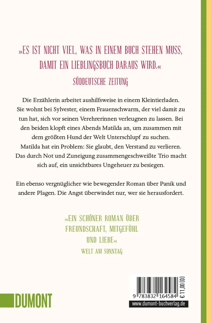 Buchrückseite von 'Erste Hilfe' mit Klappentext - Taschenbuch