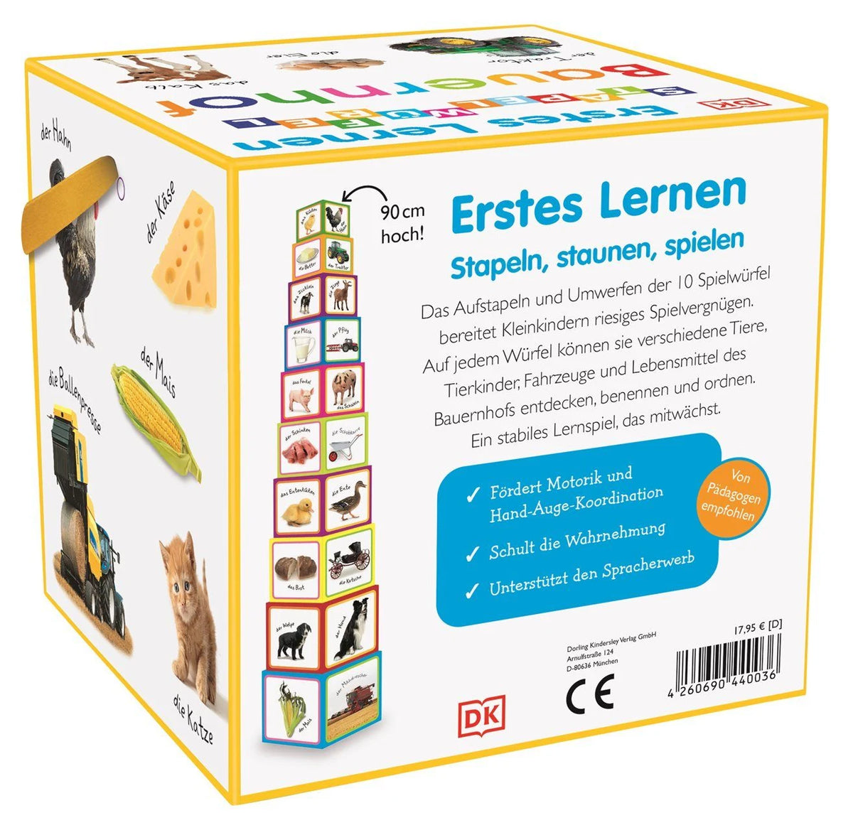 Erstes Lernen Stapelwürfel. Bauernhof – Ansicht