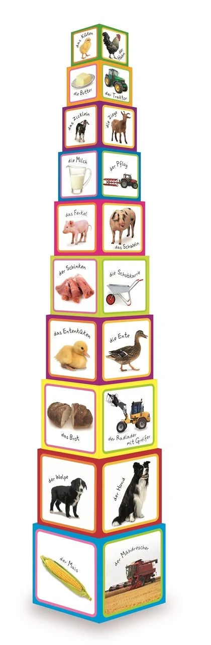 Erstes Lernen Stapelwürfel. Bauernhof – Ansicht