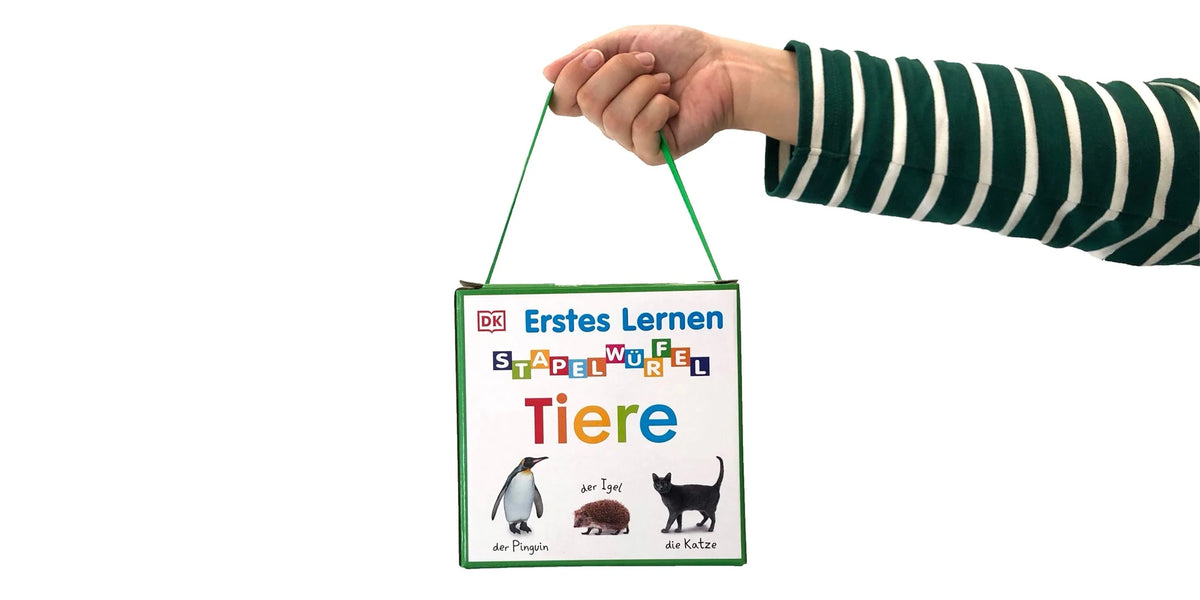 Erstes Lernen Stapelwürfel. Tiere – Ansicht