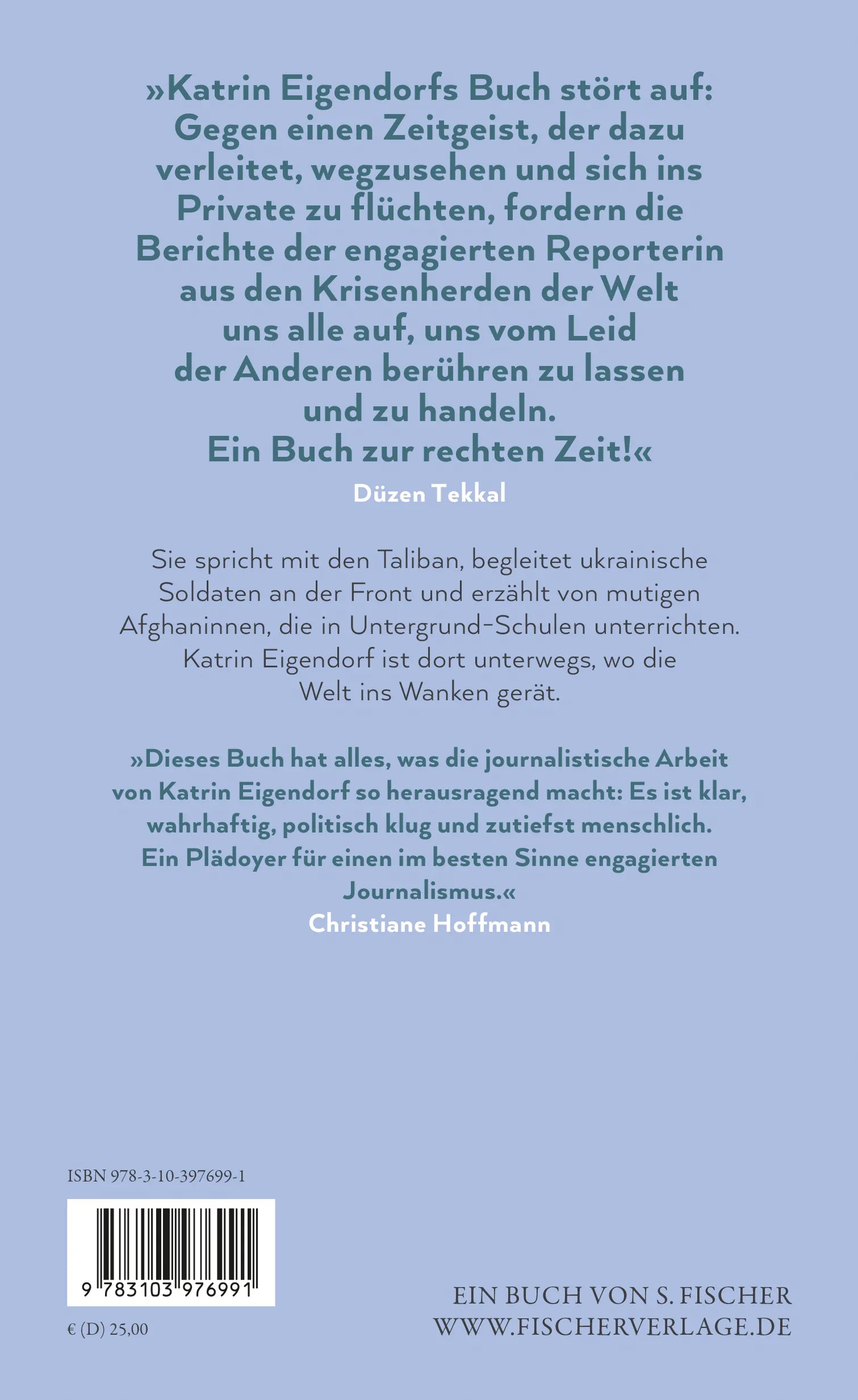 Buchrückseite von 'Erzählen, was ist' mit Klappentext - Gebundene Ausgabe