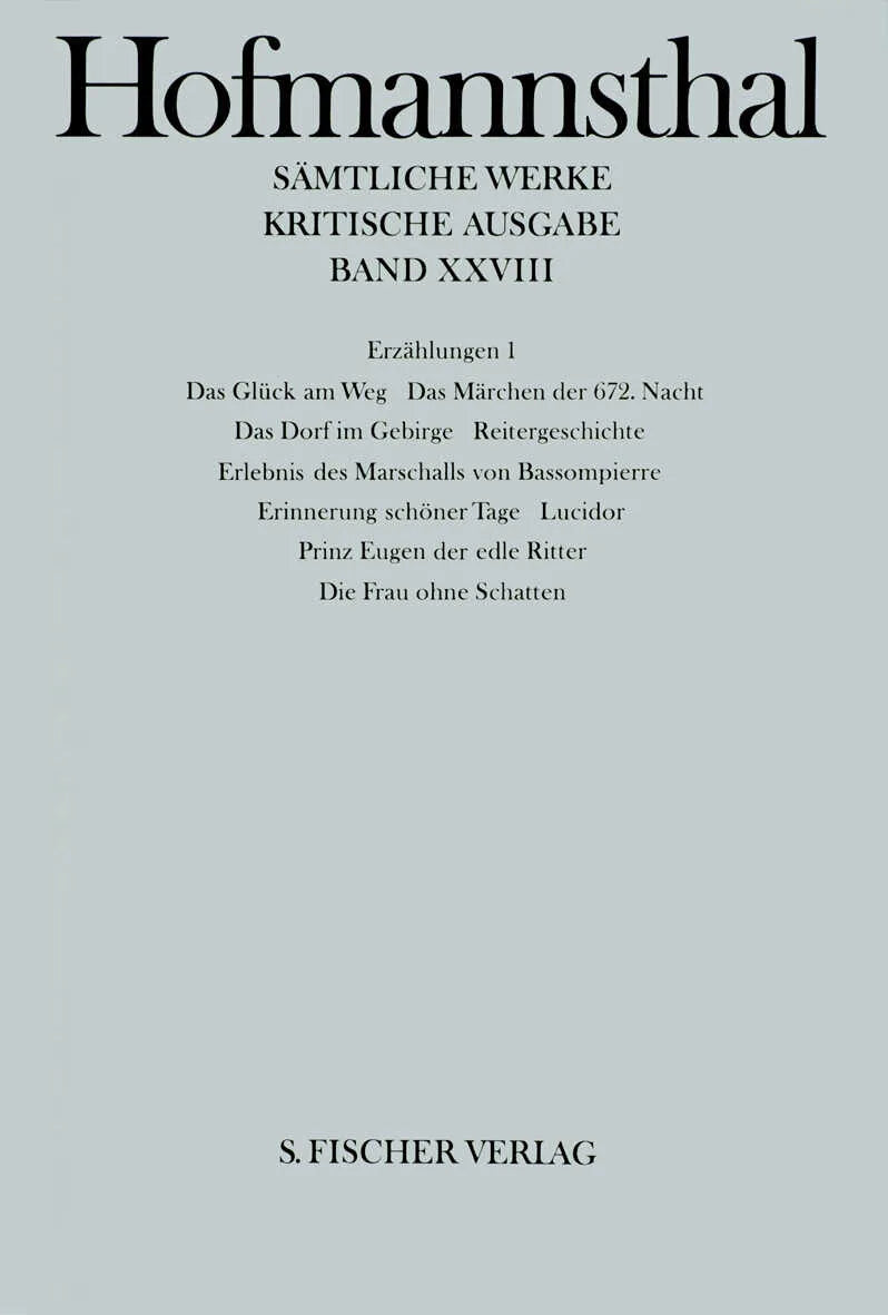 Buchcover von 'Erzählungen 1' - Gebundene Ausgabe von Hugo von Hofmannsthal