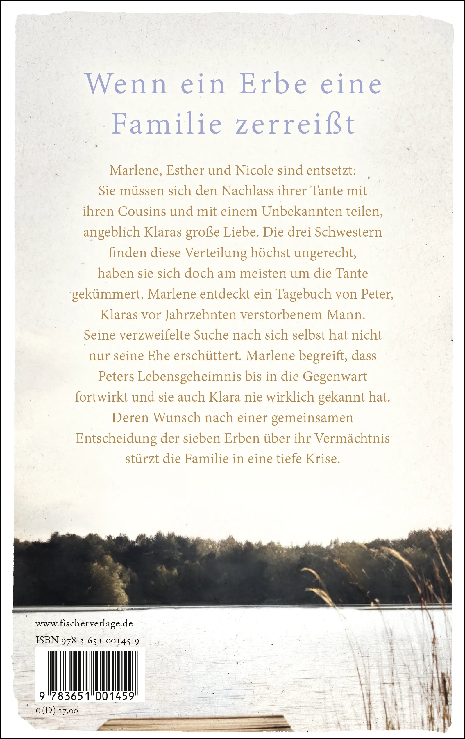 Buchrückseite von 'Es bleibt doch in der Familie' mit Klappentext - Paperback