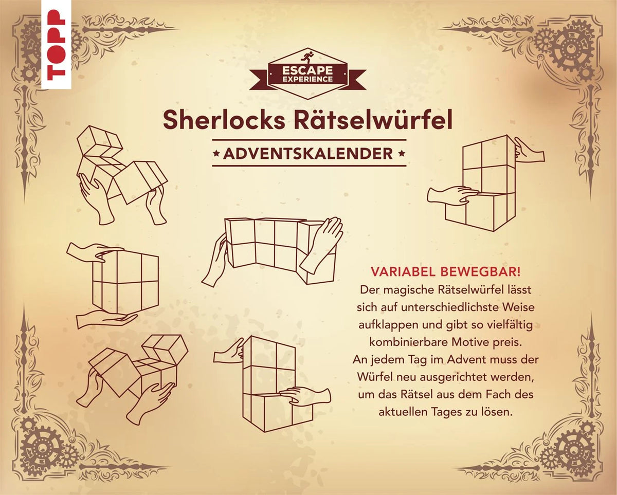 Escape Experience Adventskalender – Der magische Rätselwürfel: Sherlock Holmes und das mysteriöse Geschenk – Ansicht