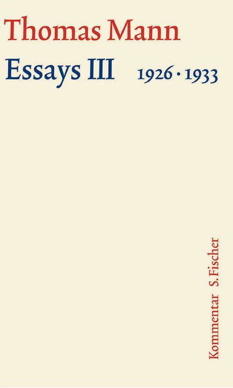 Essays III 1926–1933